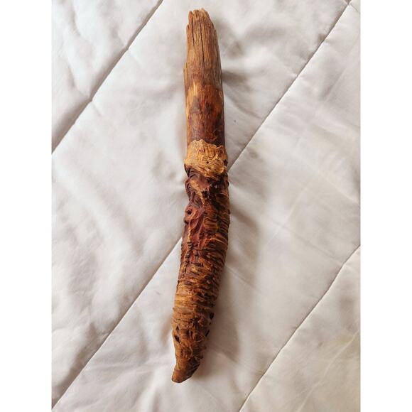 Vtg.Wood Carving Spirit Gnome Wall Sculpture Art Signed KSO BEARDED MAN Tree 13" - Picture 5 of 11